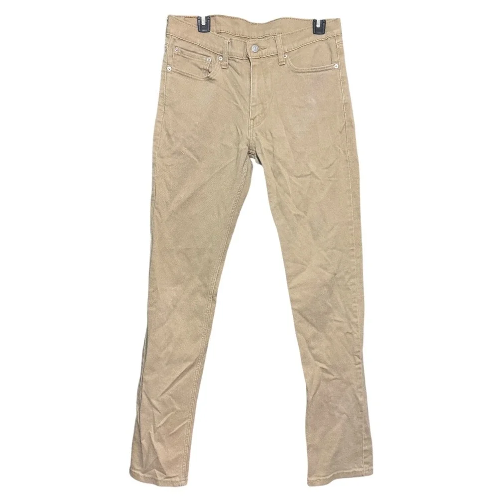 Levis 511 Jeans Mens 32 X 34 Brown Denim Chino Pants Slim Fit